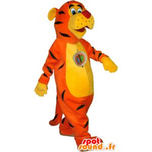 Mascot realistische tijger oranje, geel en zwart - MASFR032567 - Tiger Mascottes