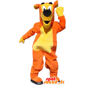 Mascotte de tigre orange, jaune et noir, sans rayures - MASFR032568 - Mascottes Tigre