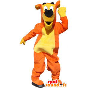 Orange tiger mascot, yellow and black, no scratches - MASFR032568 - Tiger mascots