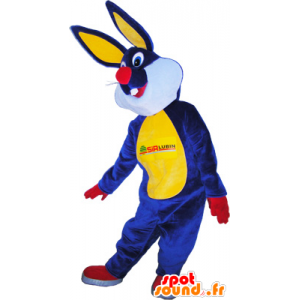 Mascota del conejo de peluche azul y amarillo - MASFR032575 - Mascota de conejo