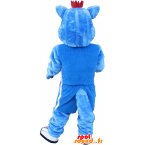 Blue and white dog mascot. blue animal mascot - MASFR032576 - Dog mascots