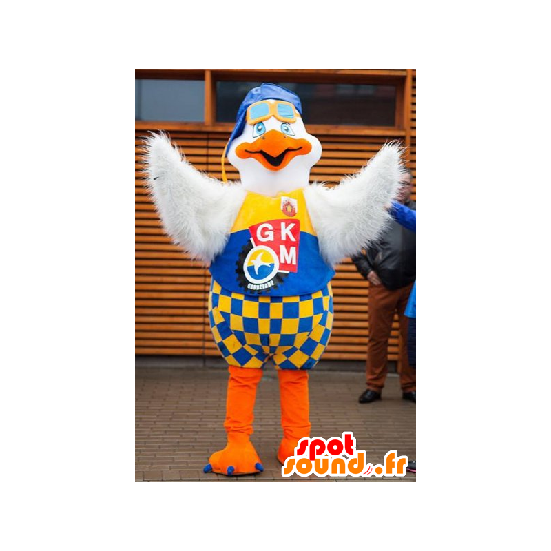 Mascot Möwe, Vogel farbige Flieger - MASFR032581 - Maskottchen des Ozeans