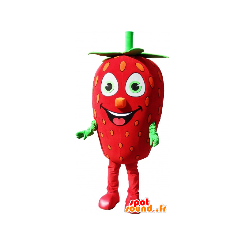 La mascota de la fresa gigante, traje de fresa - MASFR032582 - Mascota de la fruta