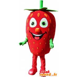 Mascote gigante de morango, traje de morango - MASFR032582 - frutas Mascot