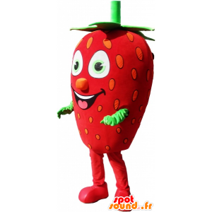 Mascotte de fraise géante, costume de fraise - MASFR032582 - Mascotte de fruits