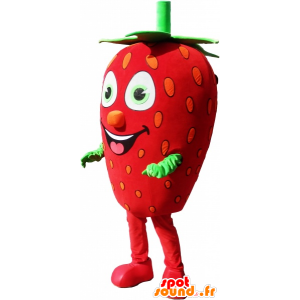 Mascote gigante de morango, traje de morango - MASFR032582 - frutas Mascot