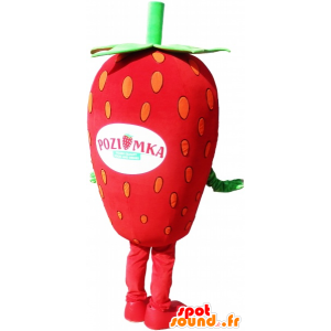 Mascot giant strawberry, strawberry costume - MASFR032582 - Fruit mascot