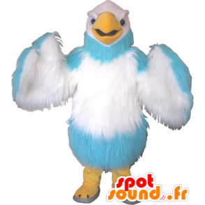 Mascot vogel reuze wit, blauw en geel - MASFR032583 - Mascot vogels