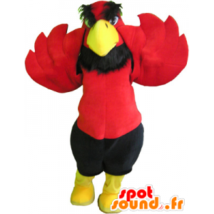 Mascot Eagle rood en geel met zwarte shorts - MASFR032584 - Mascot vogels