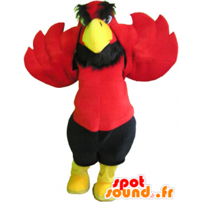 Mascot eagle red and yellow with black shorts - MASFR032584 - Mascot of birds