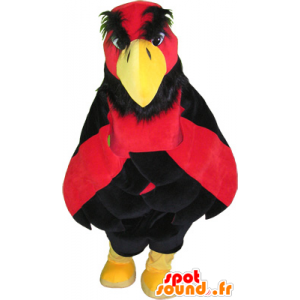 Mascotte Aquila rosso e giallo con pantaloncini neri - MASFR032584 - Mascotte degli uccelli