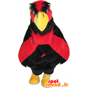 La mascota del águila roja y amarilla con pantalones cortos negros - MASFR032584 - Mascota de aves