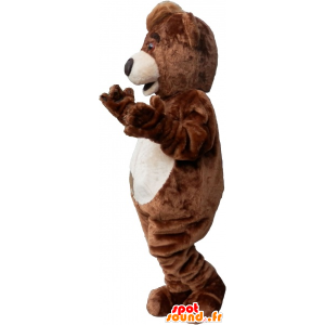 La mascota de color marrón amarillento y oso de peluche - MASFR032585 - Oso mascota