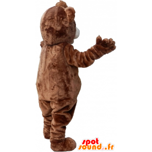 Mascotte d'ours brun et beige en peluche - MASFR032585 - Mascotte d'ours