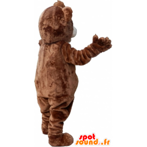 Mascot brown and beige teddy bear - MASFR032585 - Bear mascot