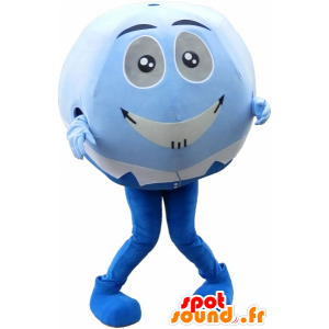 Blu mascotte e palla...