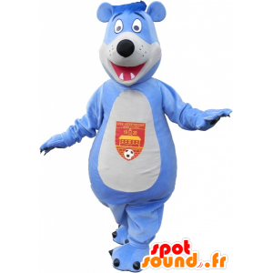 Modrý a bílý plyšový maskot - MASFR032588 - Bear Mascot