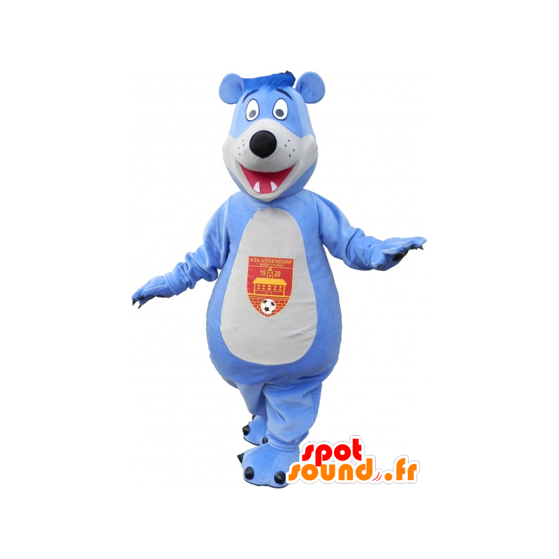 Modrý a bílý plyšový maskot - MASFR032588 - Bear Mascot