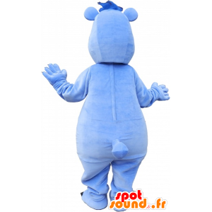 Blauwe en witte teddybeer mascotte - MASFR032588 - Bear Mascot