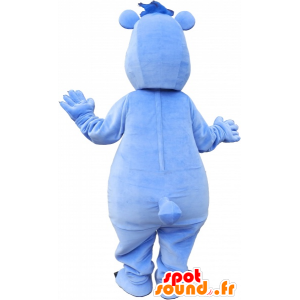 Blå og hvit teddy maskot - MASFR032588 - bjørn Mascot