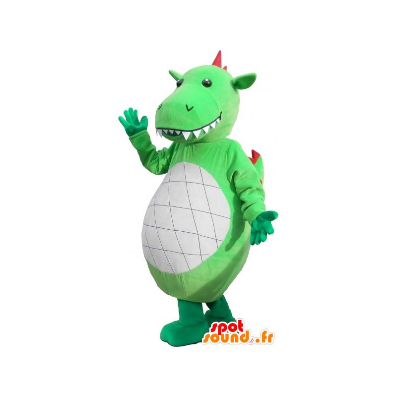 Mascotte de dinosaure vert géant et impressionnant - MASFR032590 - Mascottes Dinosaure