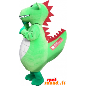 Jätte och imponerande grön dinosaurie maskot - Spotsound maskot