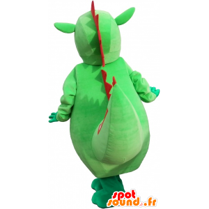 Obra a působivé zelený dinosaurus maskot - MASFR032590 - Dinosaur Maskot