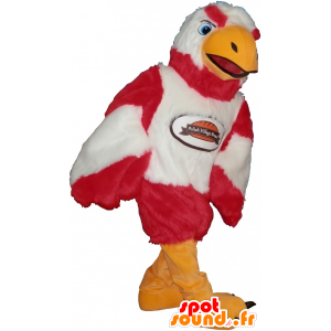 Fantastisk rød hvid og orange ørnemaskot - Spotsound maskot
