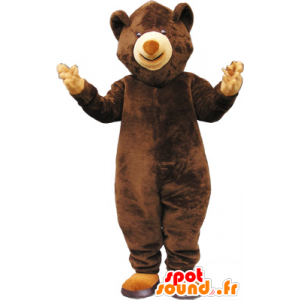 Mascote do urso de peluche marrom - MASFR032592 - mascote do urso