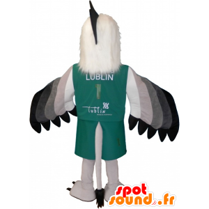 Mascot sfinge bianco e verde in abbigliamento sportivo - MASFR032593 - Mascotte sport