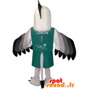 Mascotte witte en groene sphinx in sportkleding - MASFR032593 - sporten mascotte