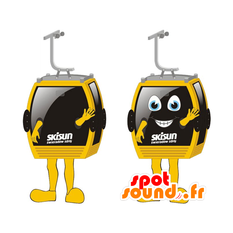 2 mascottes de cabines de téléphérique - MASFR032595 - Mascottes d'objets