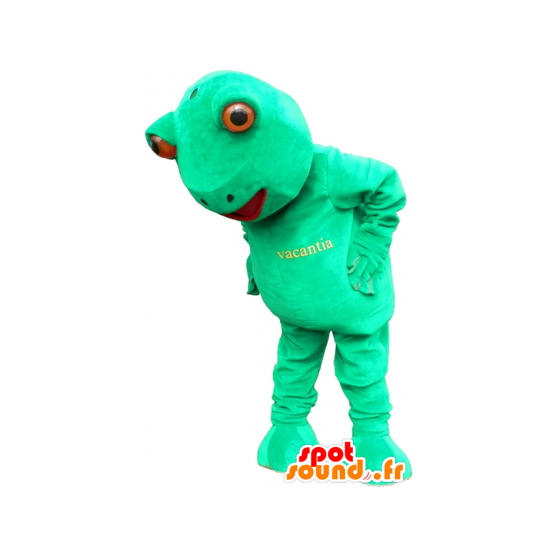 Mascot green frog, giant and fun - MASFR032596 - Mascots frog