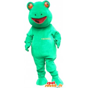 Mascot green frog, giant and fun - MASFR032596 - Mascots frog