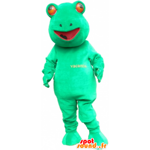 Mascotte de grenouille verte, géante et amusante - MASFR032596 - Mascottes Grenouille