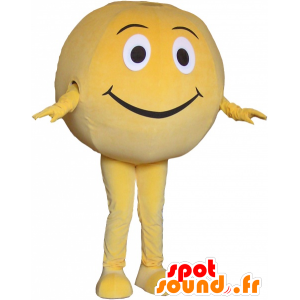 Mascot gigante palla gialla. mascotte rotonda - MASFR032597 - Mascotte di oggetti