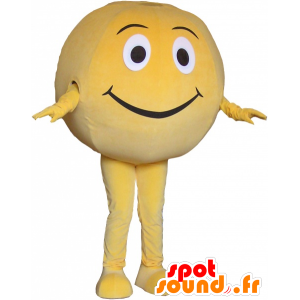 Mascotte de boule jaune géante. Mascotte ronde - MASFR032597 - Mascottes d'objets