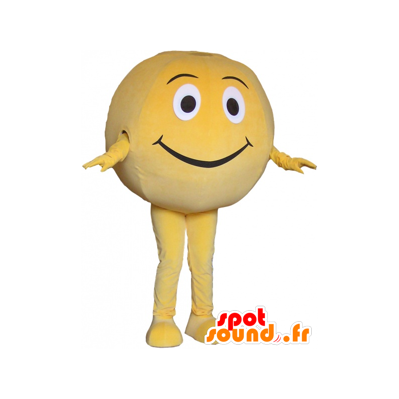 Mascot giant yellow ball. round mascot - MASFR032597 - Mascots of objects