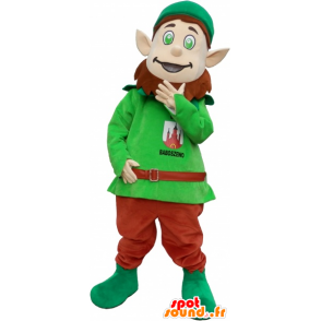 Mascotte de lutin avec les oreilles pointues et un bonnet - MASFR032600 - Mascottes Noël