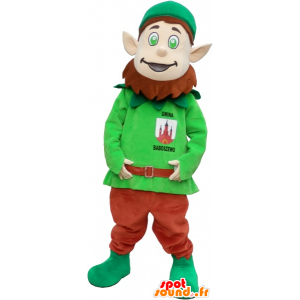 Leprechaun maskot med spisse ører og en lue - MASFR032600 - jule~~POS TRUNC