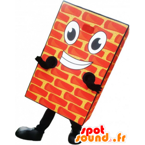 Mascot tijolo gigante realistas e sorrindo - MASFR032602 - objetos mascotes