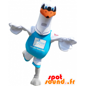 Witte meeuw mascotte. White Bird Costume - Mascottes van de oceaan - MASFR032603 - SpotSound.fr