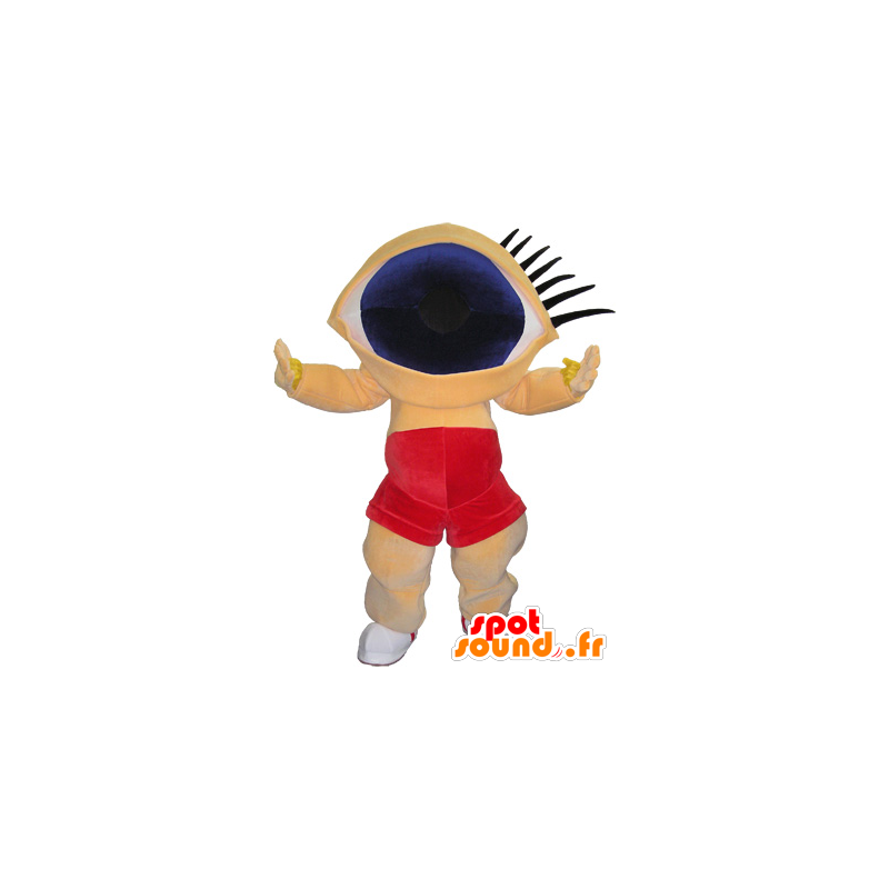 Grappige mens mascotte hoofd met grote ogen - MASFR032604 - man Mascottes