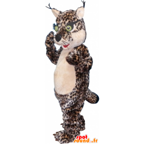 Leopard mascot, feline, with bulging eyes - MASFR032612 - Mascots unclassified