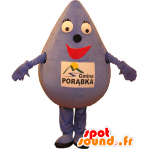 Mascot kapka Giant vody a úsměvem fialová - MASFR032614 - Neutajované Maskoti