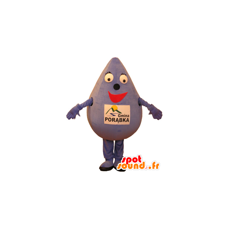 Mascot druppel Giant water en lachend violet - MASFR032614 - Niet-ingedeelde Mascottes