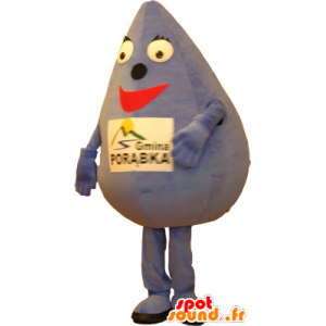Mascot dråpe Giant vann og smilende fiolett - MASFR032614 - Ikke-klassifiserte Mascots