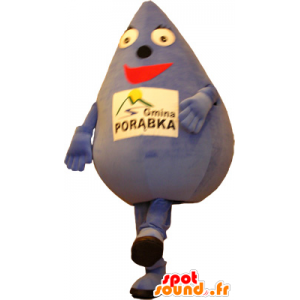Mascot druppel Giant water en lachend violet - MASFR032614 - Niet-ingedeelde Mascottes