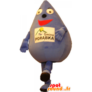 Mascot kapka Giant vody a úsměvem fialová - MASFR032614 - Neutajované Maskoti