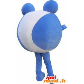 Mascot bola azul e branco gigante. mascote rodada - MASFR032615 - objetos mascotes